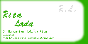 rita lada business card